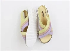Angulus lilac/peach/light gul sandal med spænde